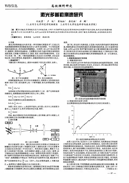 激光多普勒测速研究