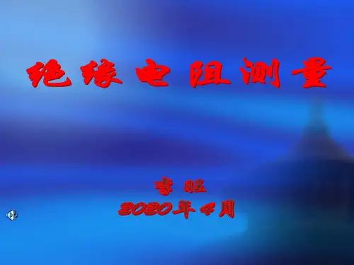 绝缘电阻的测量---李旺