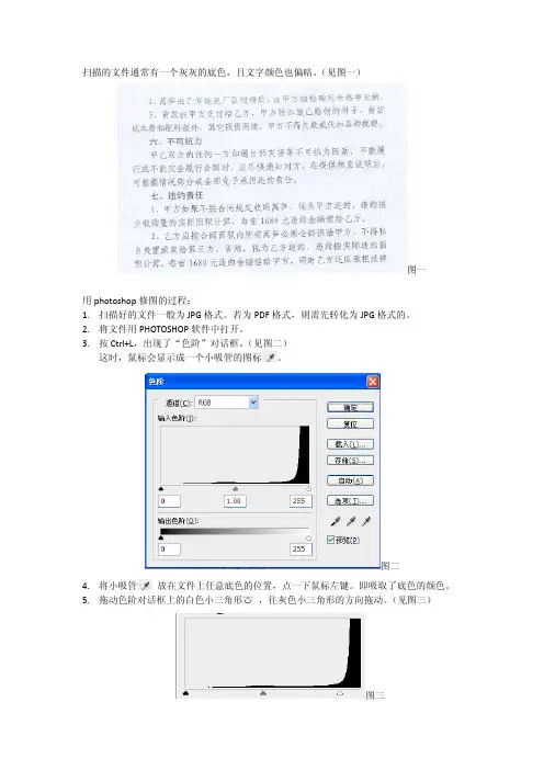 扫描版文件的PS修图过程