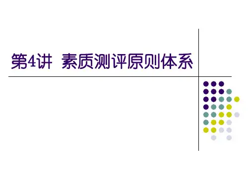 人员素质测评指标体系课件