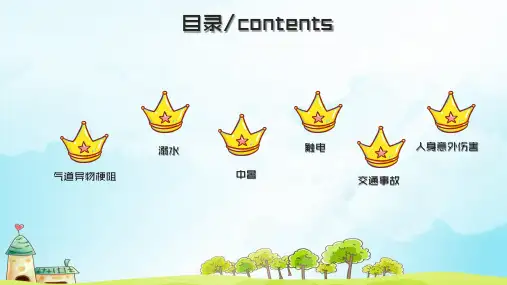 中小学生常用急救知识培训课件PPT模板