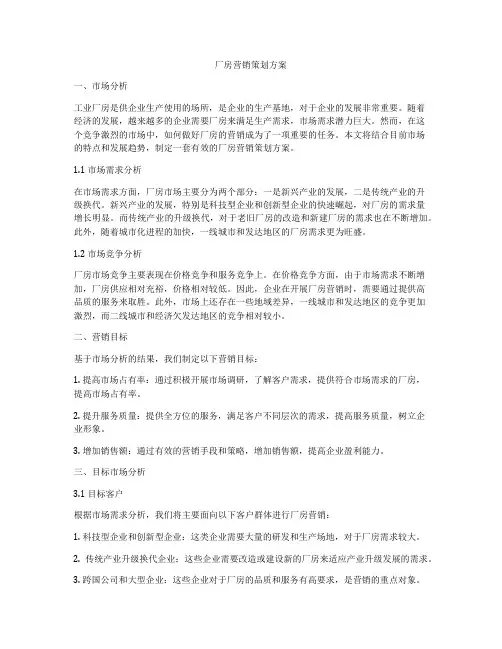 厂房营销策划方案