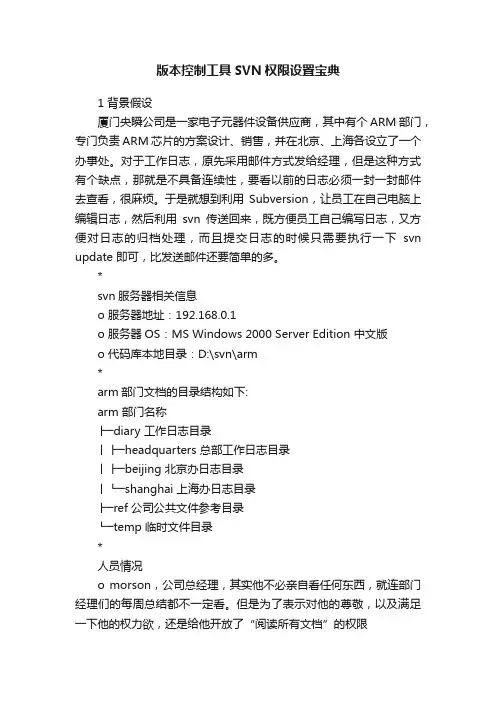 版本控制工具SVN权限设置宝典