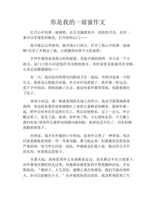你是我的一扇窗作文