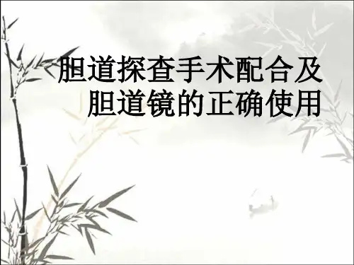 胆总管探查手术配合及胆道镜的正确使用-PPT