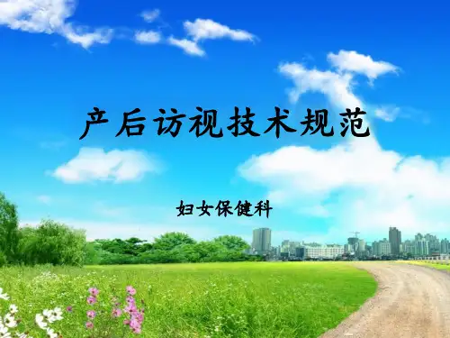 产后访视技术规范-课件