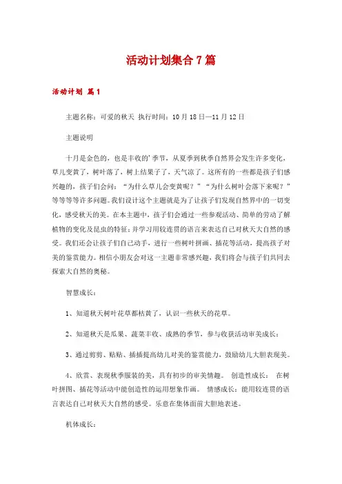 活动计划集合7篇_2