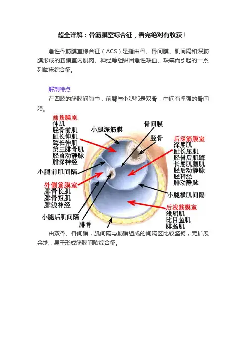 超全详解：骨筋膜室综合征，看完绝对有收获！