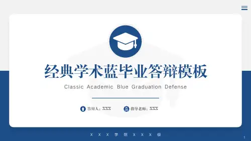 经典学术蓝毕业答辩模板