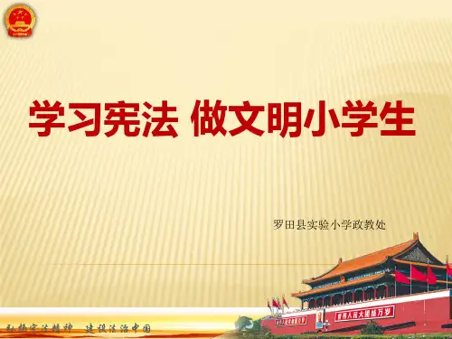 《学习宪法--做文明小学生》课件PPT1