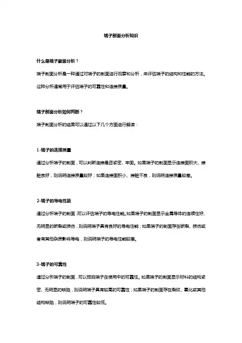 端子剖面分析知识