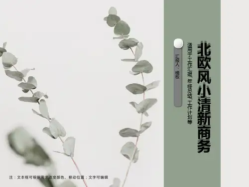 简洁北欧风小清新商务办公PPT模板