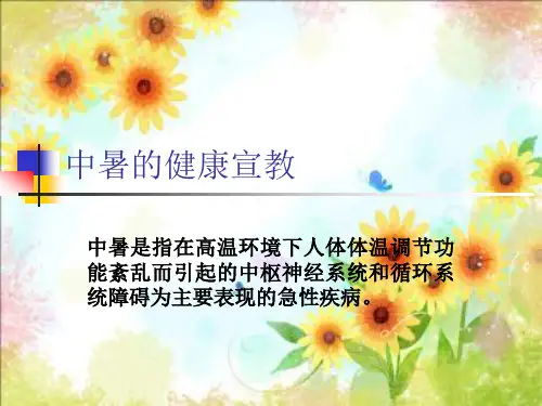 中暑的健康教育ppt
