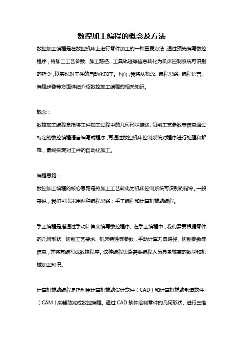 数控加工编程的概念及方法