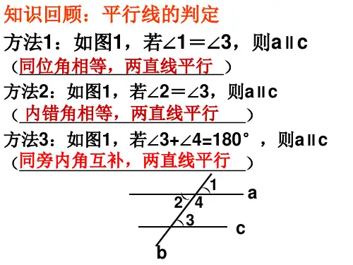 精品人教版初中数学七年级下册平行线的判定和性质精品ppt课件
