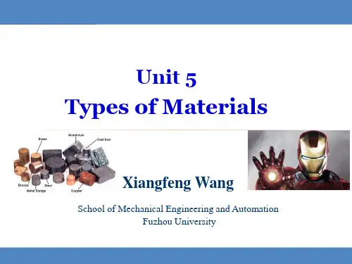 材料力学本科生专业英语4--Types of Materials-王向峰
