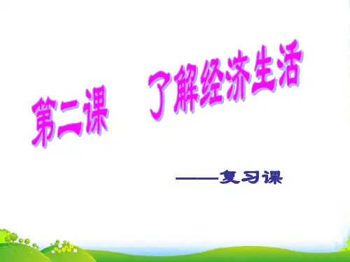 九年级政治 第二课了解经济生活复习课件 北师大