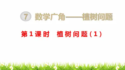2021人教版小学五年级上册数学第七单元第一课时《植树问题》课件