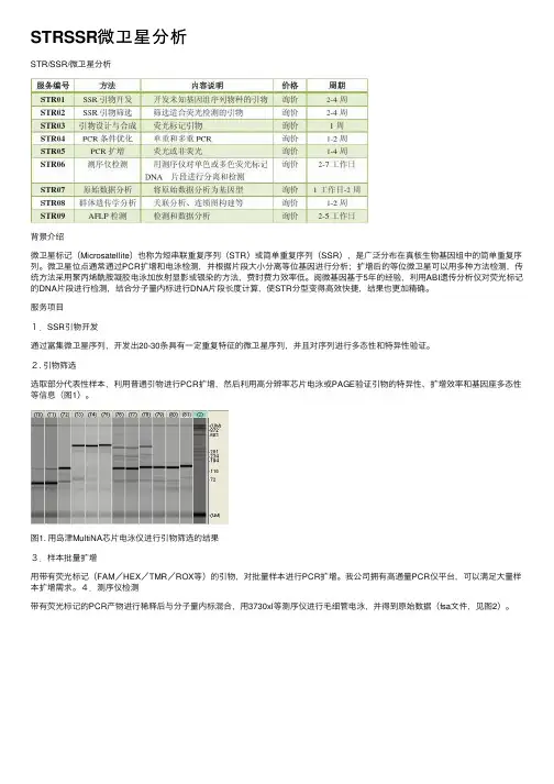 STRSSR微卫星分析