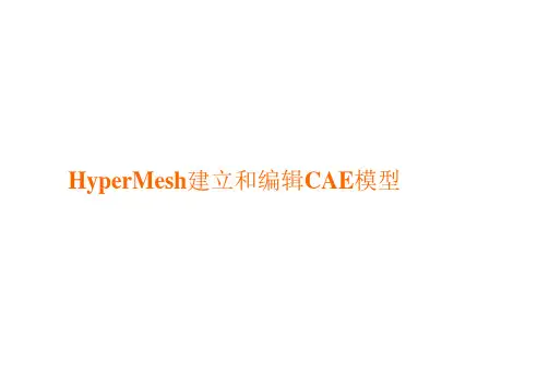 HyperMesh网格划分,模型处理