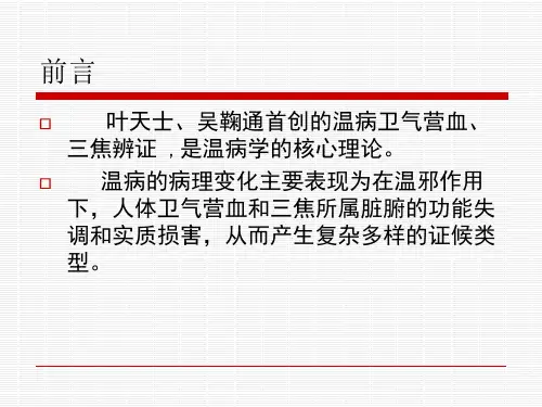 温病的辨证ppt课件