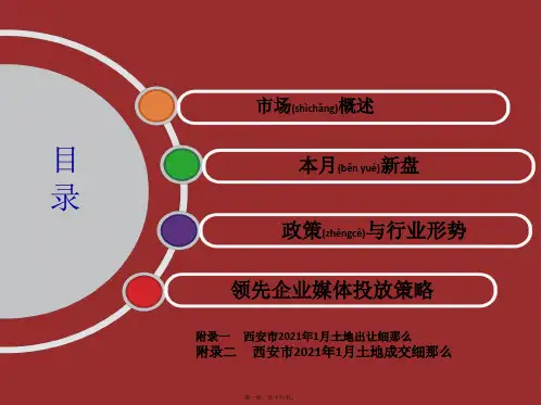 XXXX年1月西安房地产月度分析报告1(PPT)