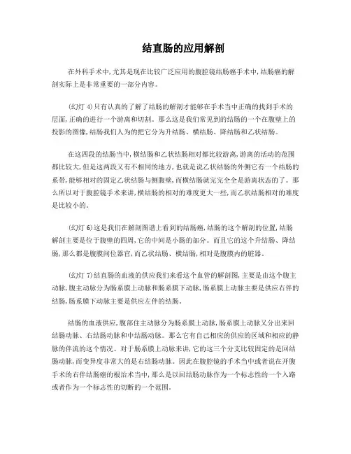 结直肠的应用解剖