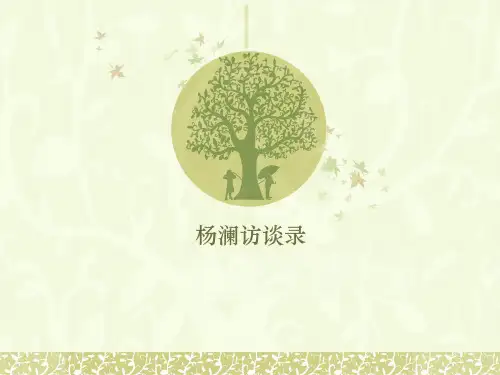 杨澜访谈录