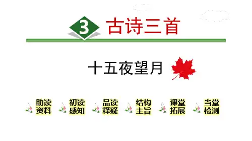 《十五夜望月》古诗三首PPT