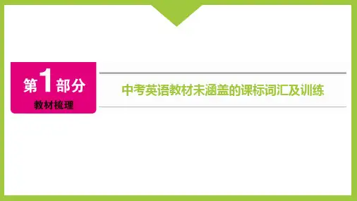 中考英语教材未涵盖的课标词汇及训练