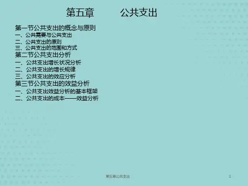 公共经济学课件：第五章 公共支出
