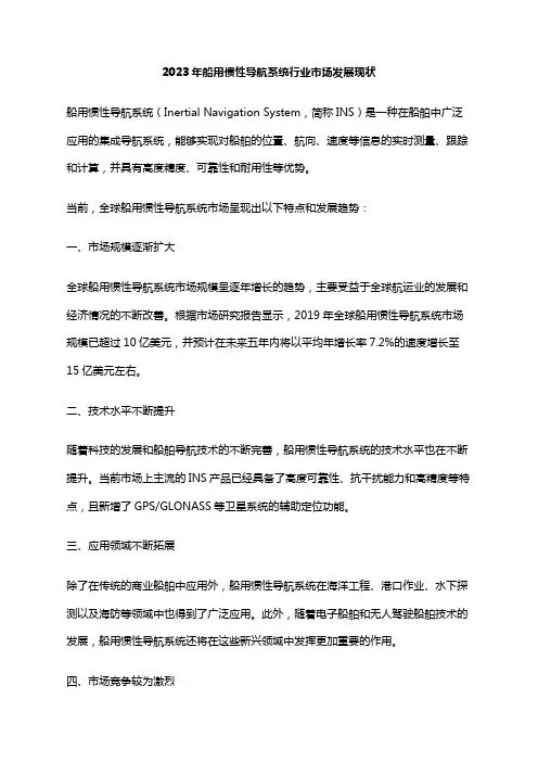2023年船用惯性导航系统行业市场发展现状