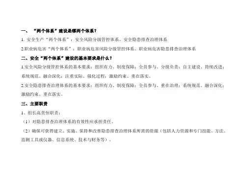 公司双体系基本内容