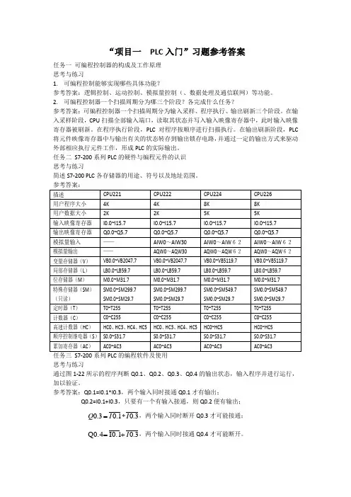 PLC应用技术项目题库带答案测试题模拟题练习题复习题