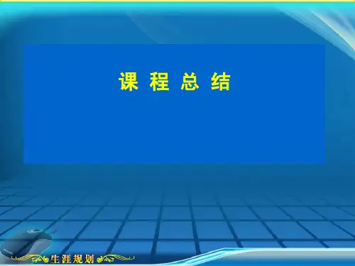 大学生职业生涯规划总结PPT课件