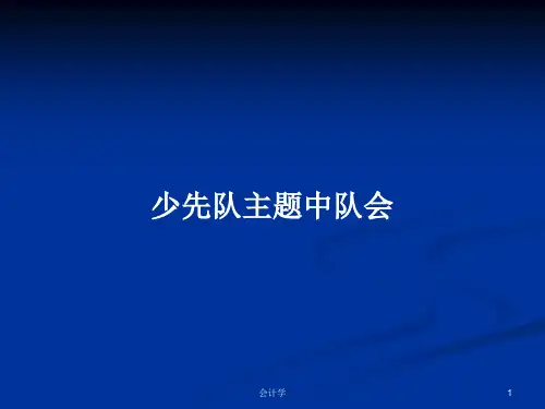 少先队主题中队会PPT学习教案