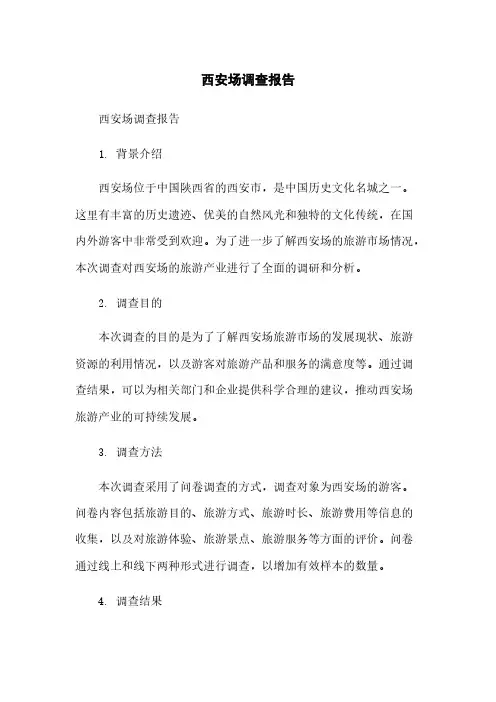 西安场调查报告简版