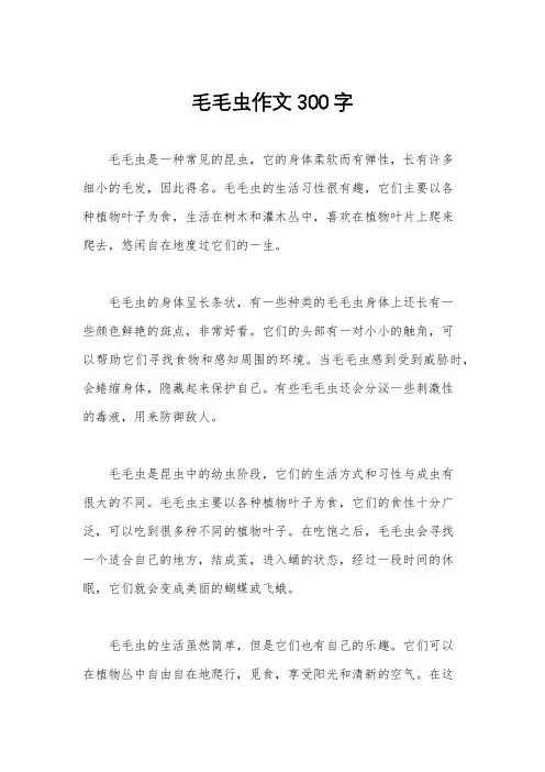毛毛虫作文300字