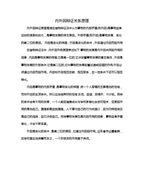 内外因辩证关系原理