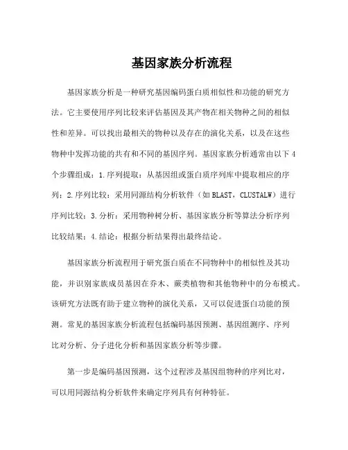 基因家族分析流程