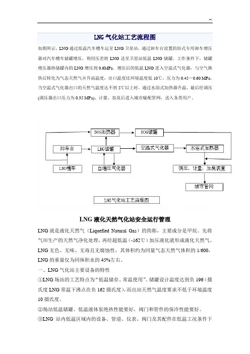 LNG气化站工艺标准流程经过图