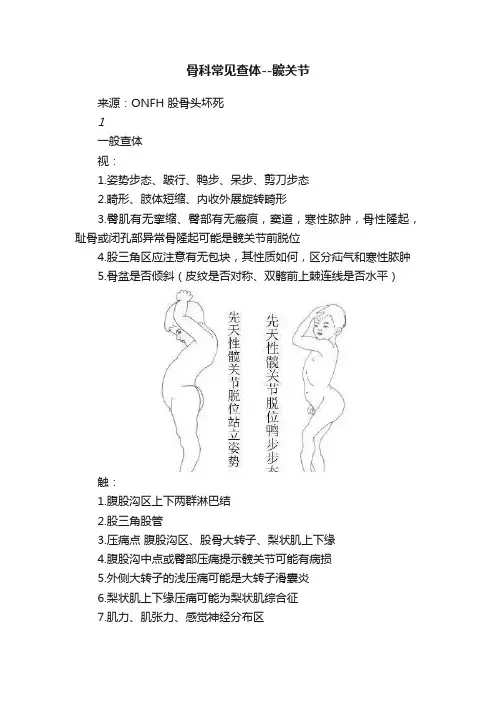 骨科常见查体--髋关节