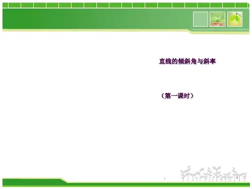 直线的倾斜角与斜率说课ppt课件