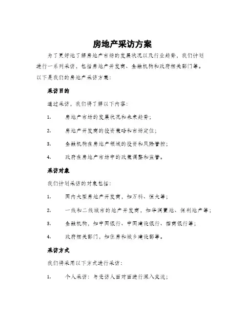 房地产采访方案