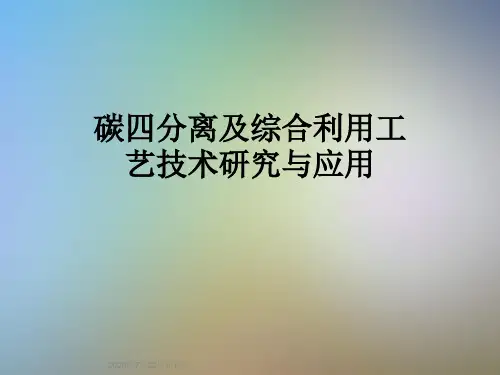 碳四分离及综合利用工艺技术研究与应用
