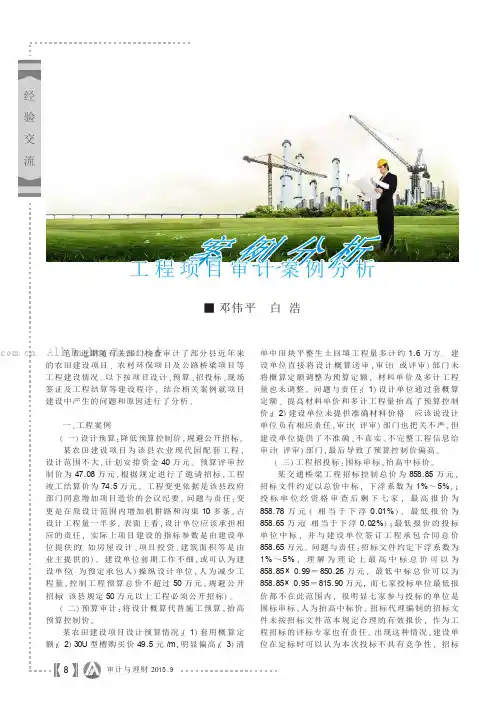工程项目审计案例分析案例分析