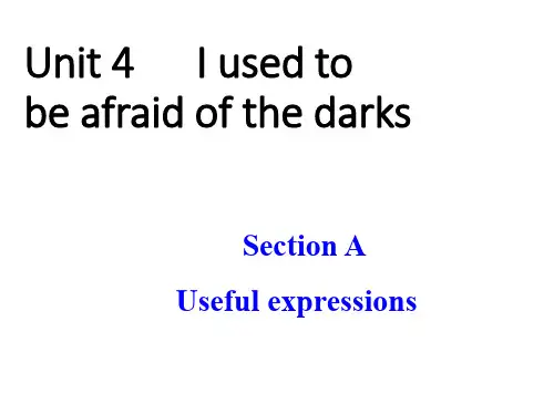 最新人教新目标九年级英语全册 Unit 4 I used to be afraid of the darks课件