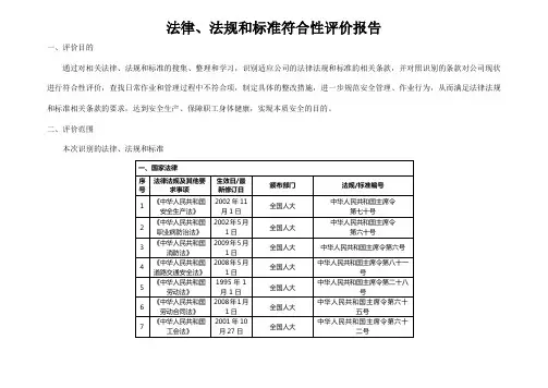 符合性评价报告