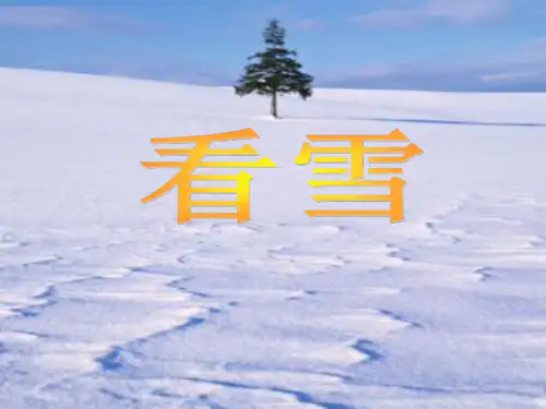 二年级语文上册12看雪课件