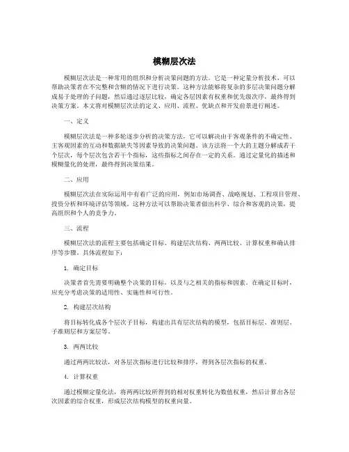 模糊层次法